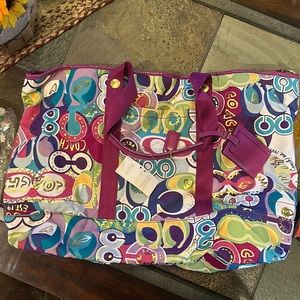 NWT Coach Poppy Travel Tote